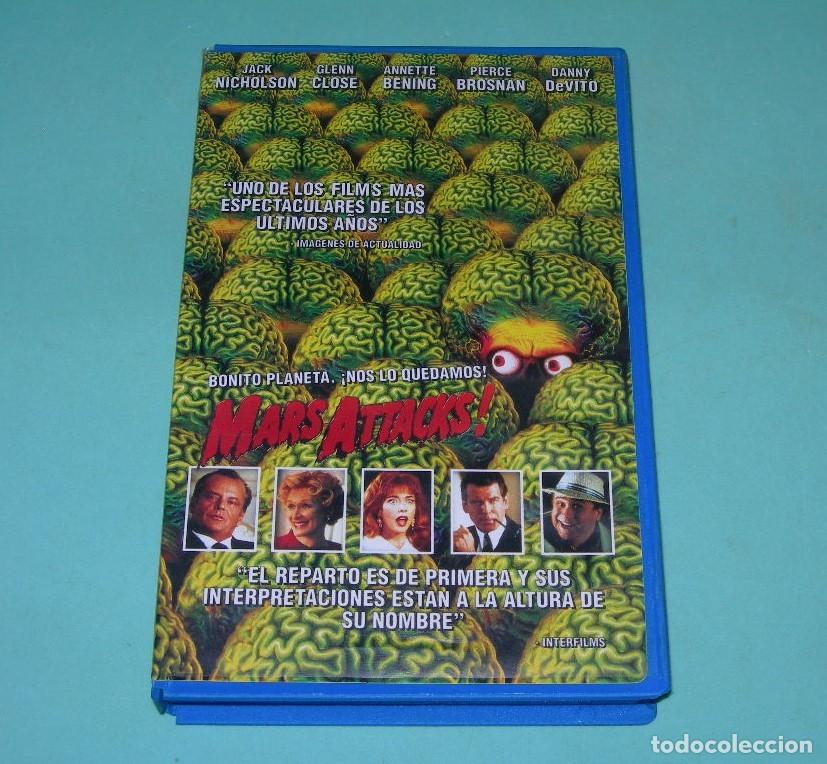 Cine: PEL&Iacute;CULA VHS MARS ATTACKS ! - JACK NICHOLSON - GLENN CLOSE -