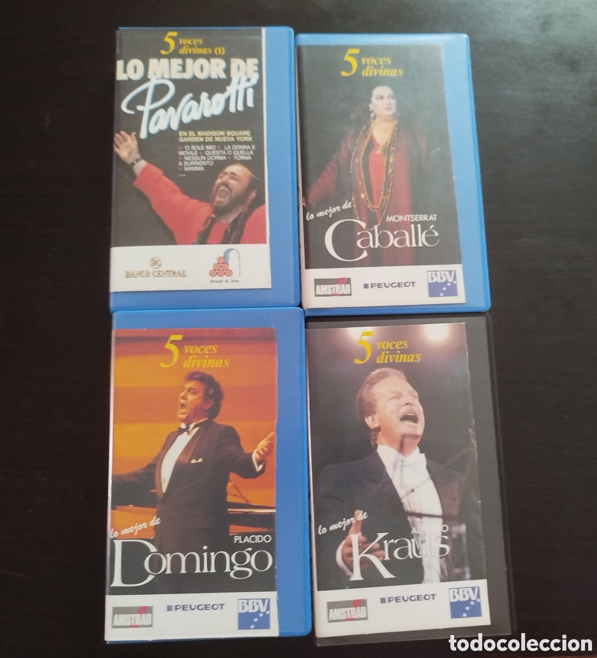 Cine: Lotes VHS Voces Divinas Pavarotti, Caball&eacute;, Doming