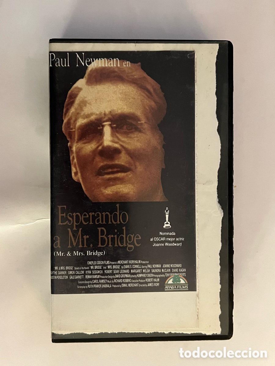 Cine: Esperando a Mr. Bridge. VHS Paul Newman (a.1990)