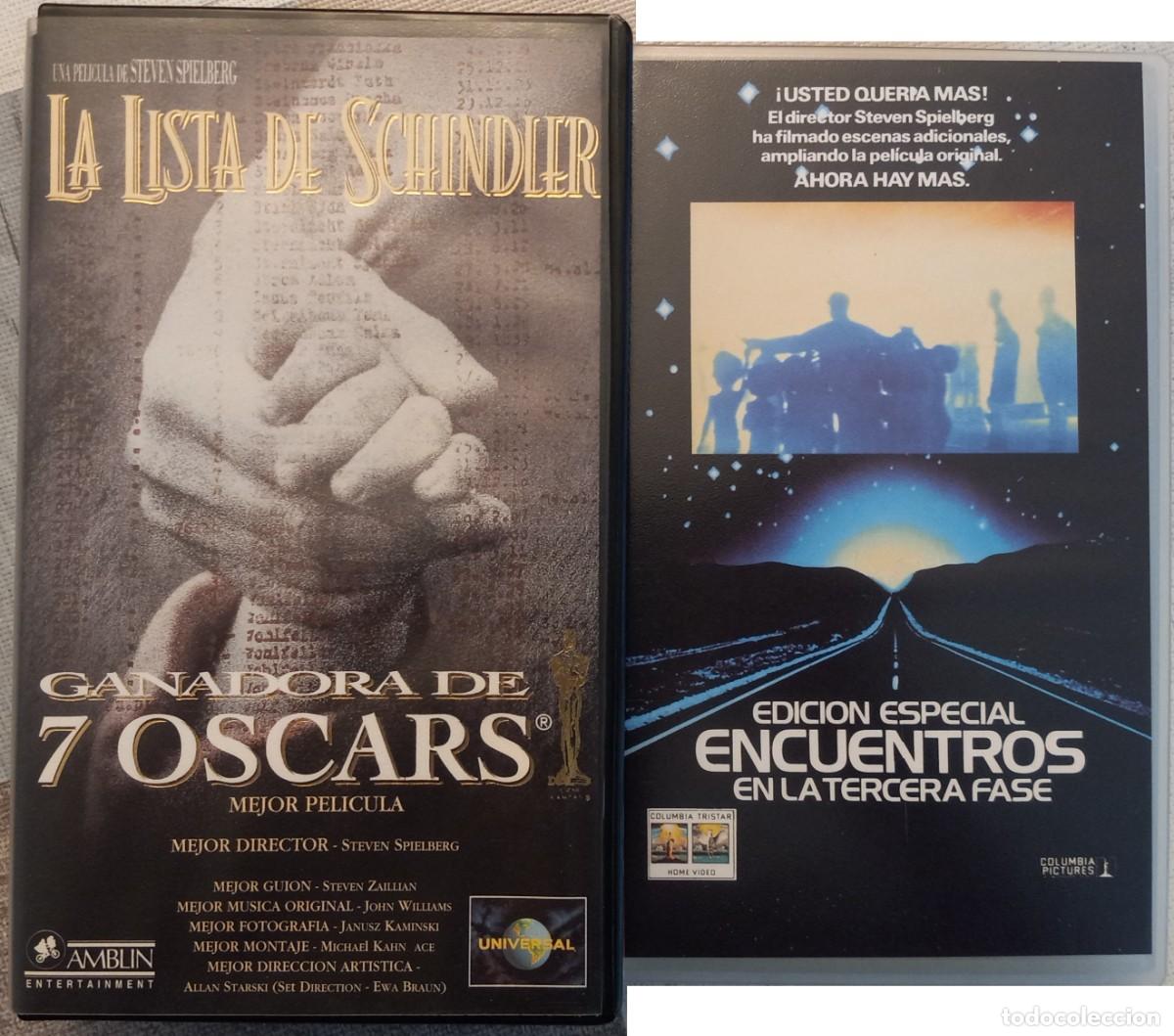 Cine: Lote VHS STEVEN SPIELBERG: LA LISTA DE SCHINDLER + ENCUENTROS EN LA TERCERA FASE (ED. ESPECIAL)