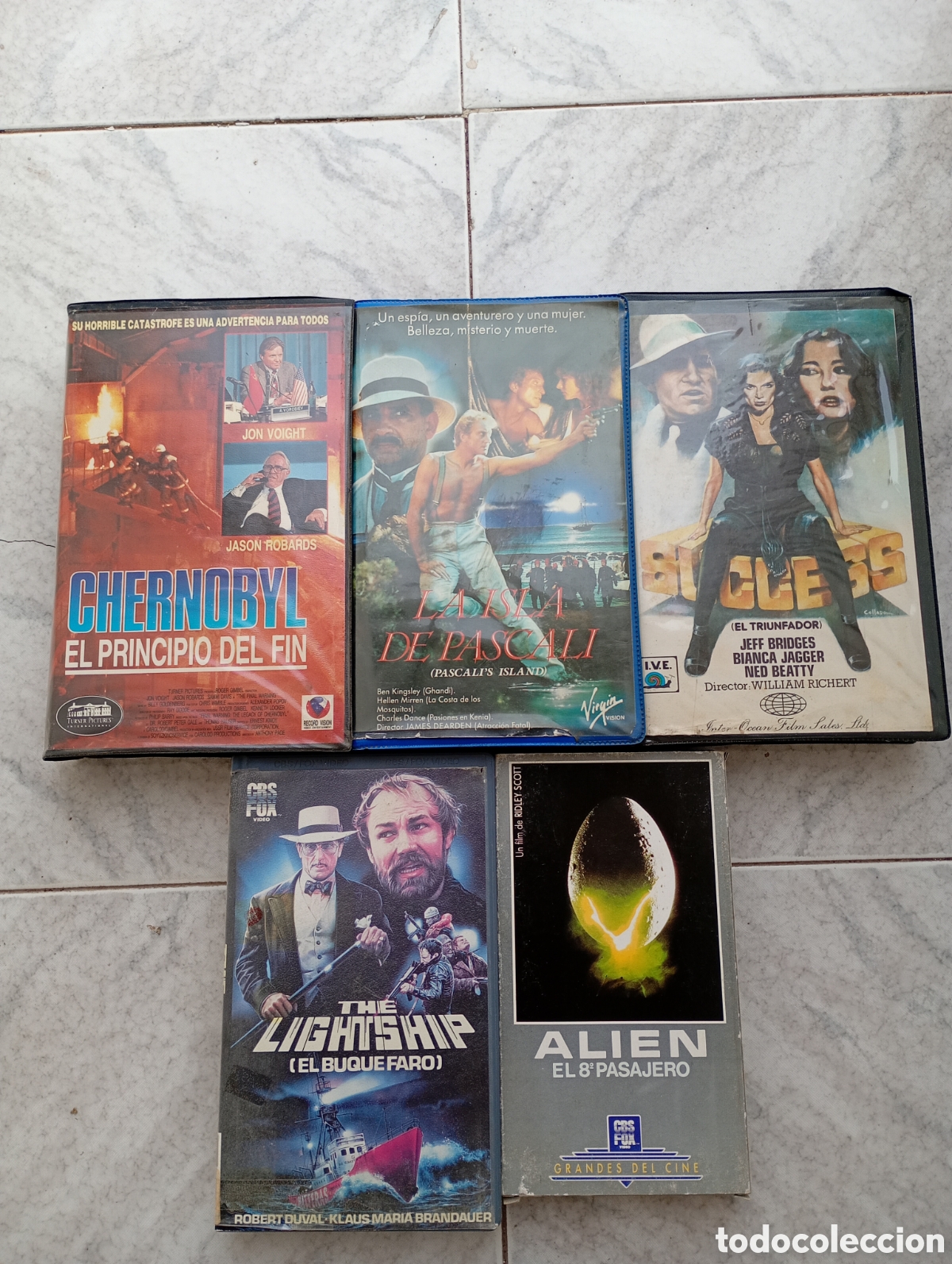 Cine: LOTE 5 TITULOS VHS EL BUQUE FARO Alien el 8 pasajero