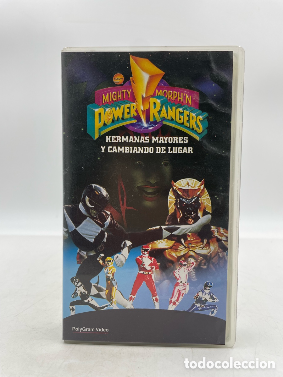 Cine: VHS Power Rangers Hermanas Mayores y cambiando de lugar Mighty Morph'n.