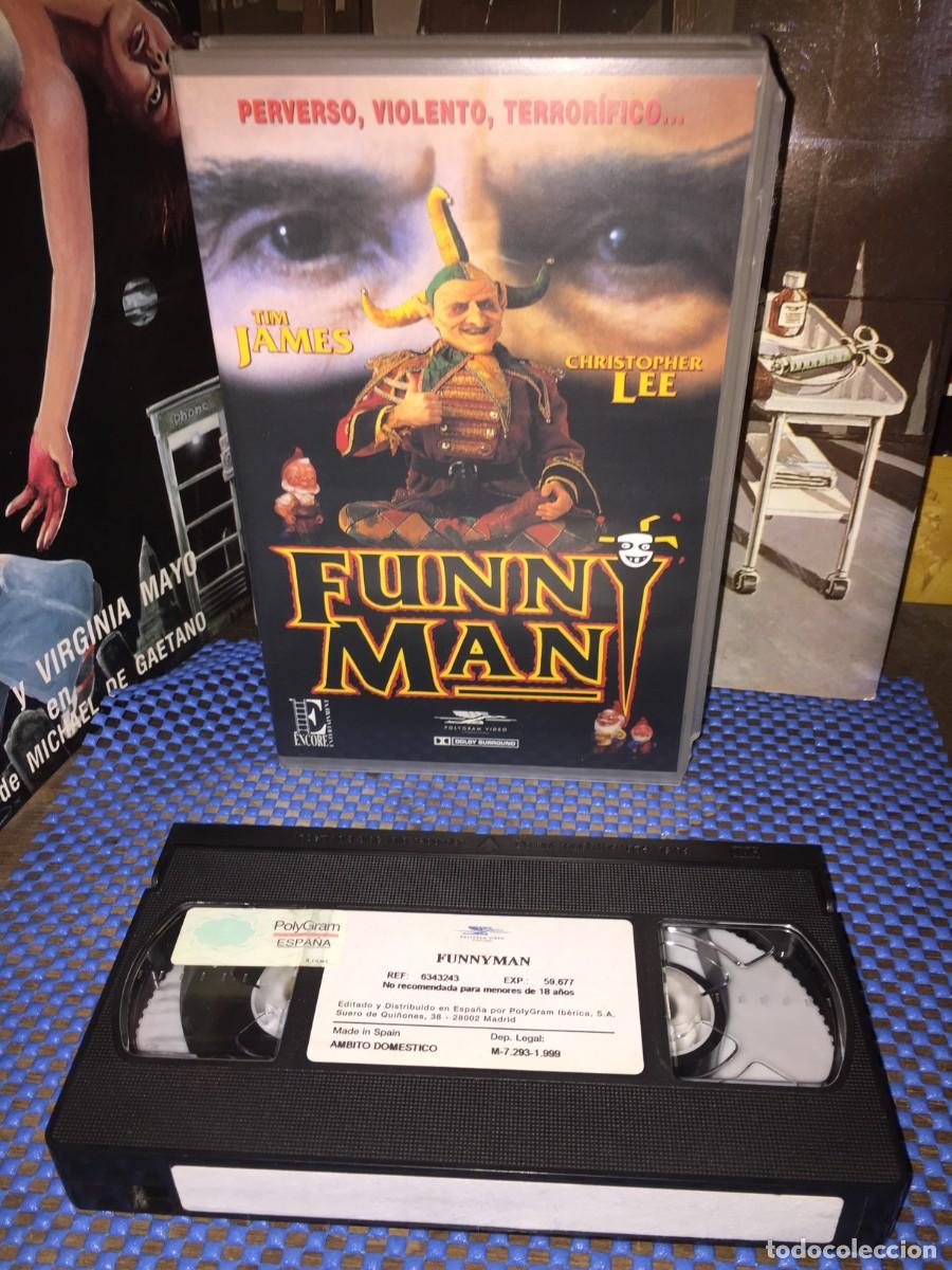 Cine: Vhs Funny man Tim James, Christopher Lee