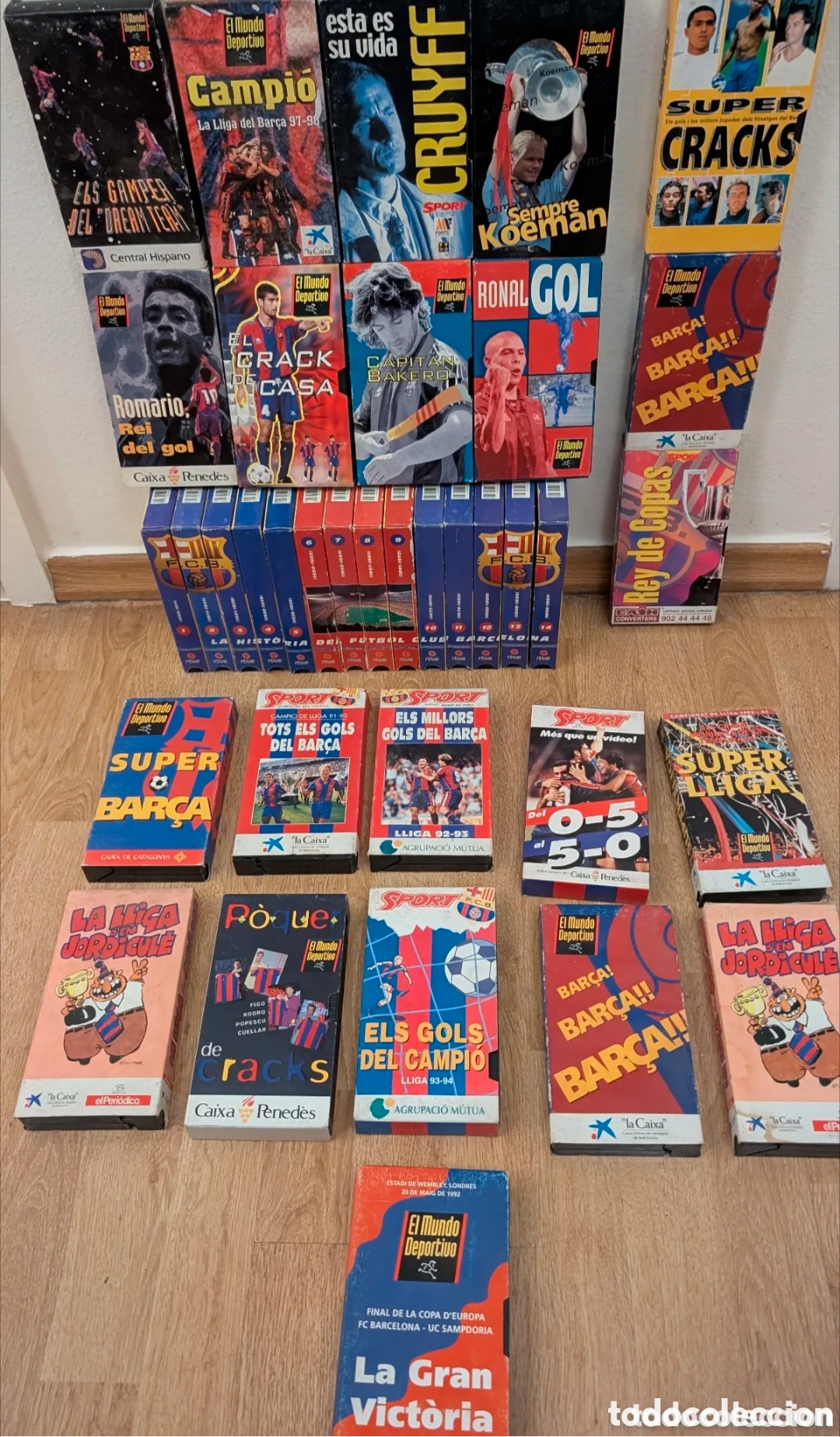 Cine: Lote cintas VHS Sport. La Historia del Bar&ccedil;a. El Mundo Deportivo. Futbol Club Barcelona. Super Bar&ccedil;a