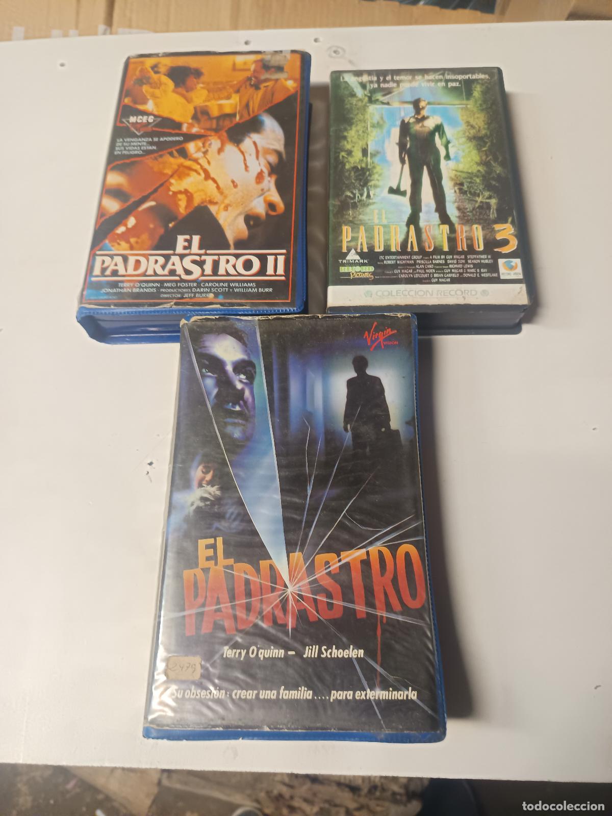 Cine: LOTE 3 PELICULAS DE CINE EN VIDEO VHS, VIDEOCLUB, A&Ntilde;OS 90 SERIE EL PADRASTRO, I, II Y III, TERROR
