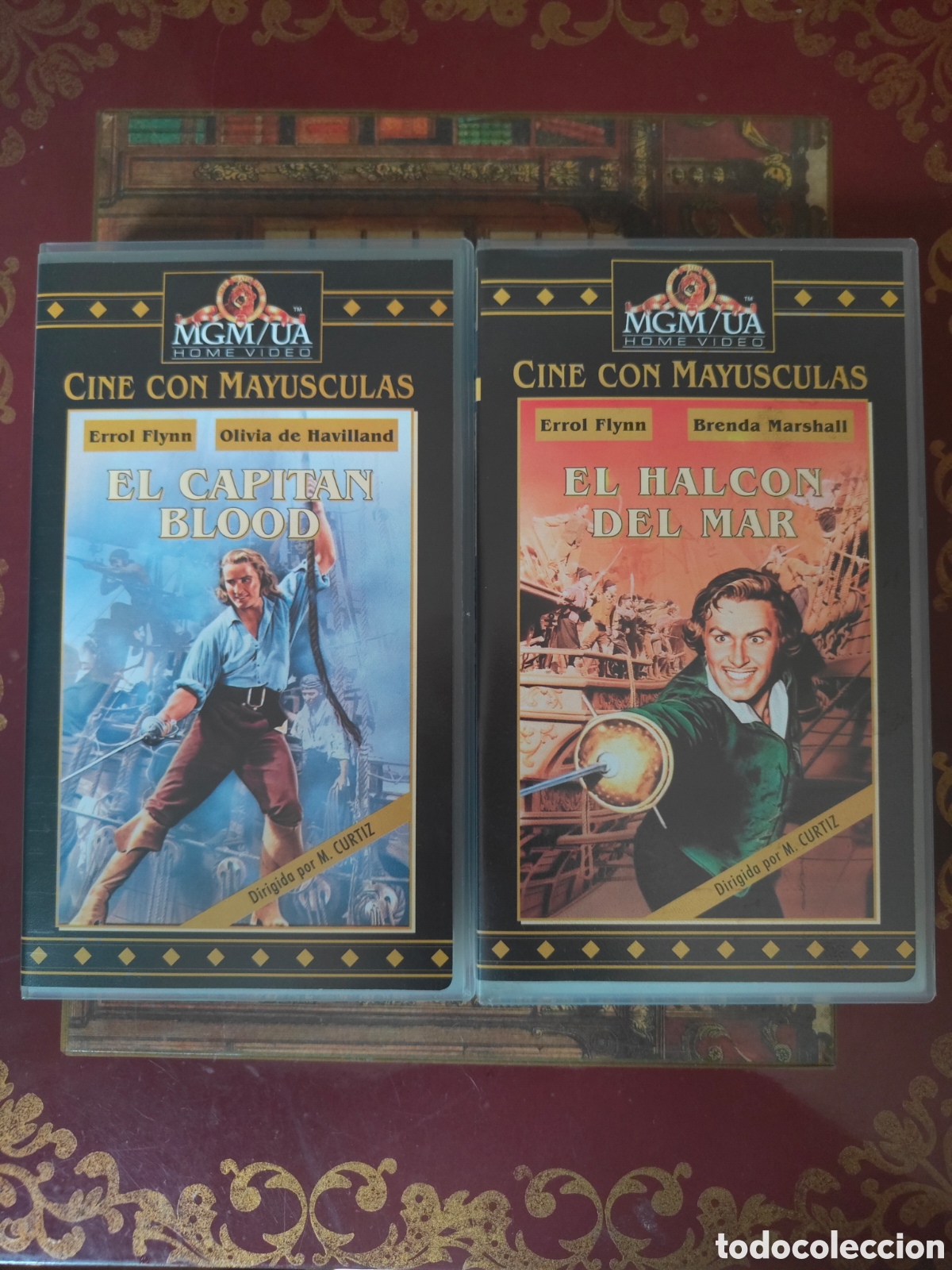 Cine: LOTE 2 VHS ERROL FLYNN - EL CAPITAN BLOOD Y EL HALCON DEL MAR - MGM CINE CON MAYUSCULAS