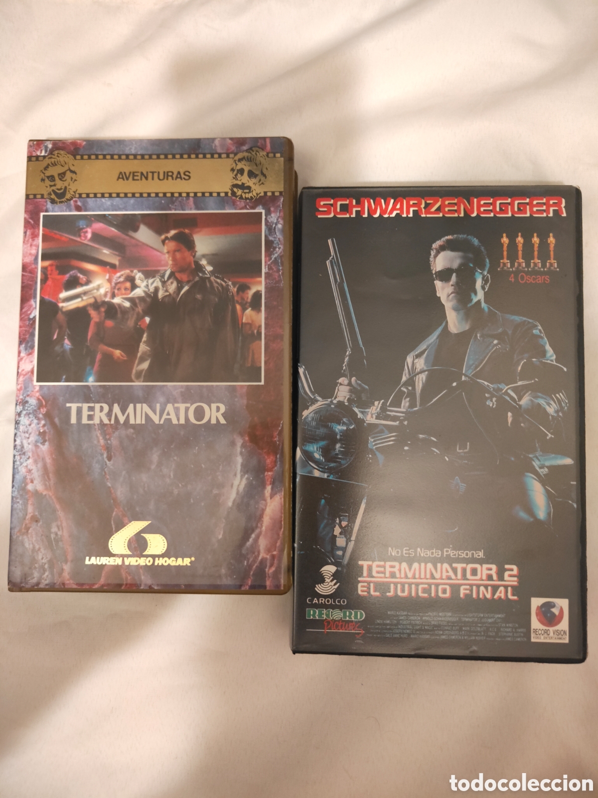 Cine: LOTE VHS TERMINATOR 1 + TERMINATOR 2 EL JUICIO FINAL - LAUREN FILMS Y RECORD VISION - JAMES CAMERON