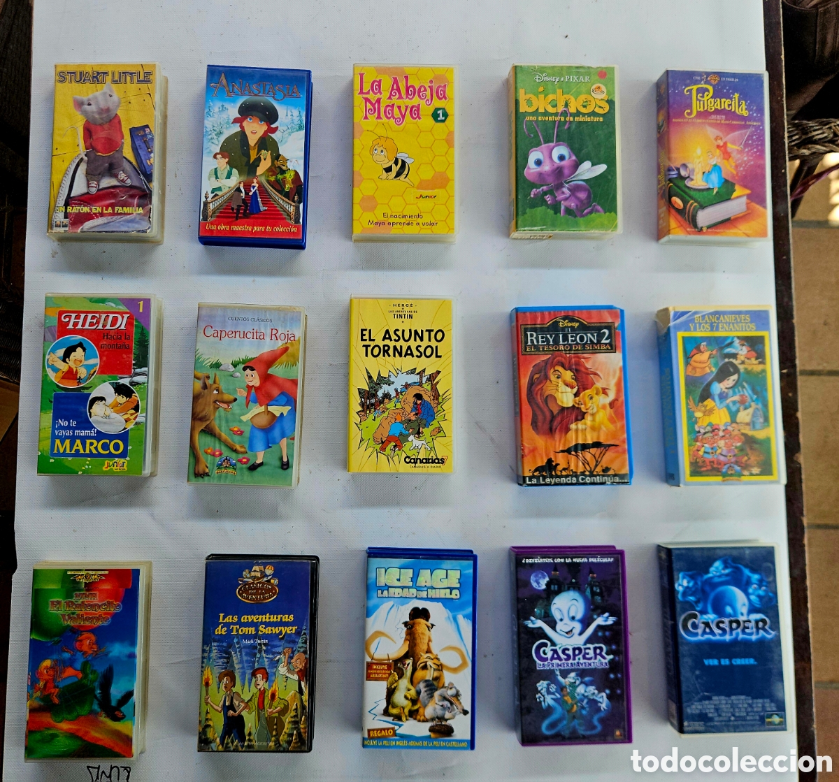 Cine: Lote 15 Cintas VHS Infantiles y Cl&aacute;sicos de Animaci&oacute;n (Disney, Tint&iacute;n y m&aacute;s)
