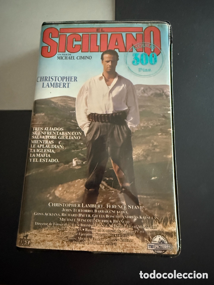 Cine: VHS. EL SICILIANO. M&iacute;chael Cimino. Caja Grande VIDEO CLUB