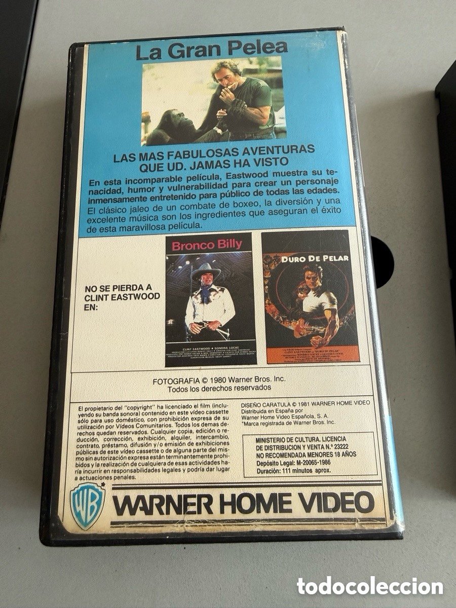 Cine: VHS. LA GRAN PELEA. 1 Edici&oacute;n - Foto 2