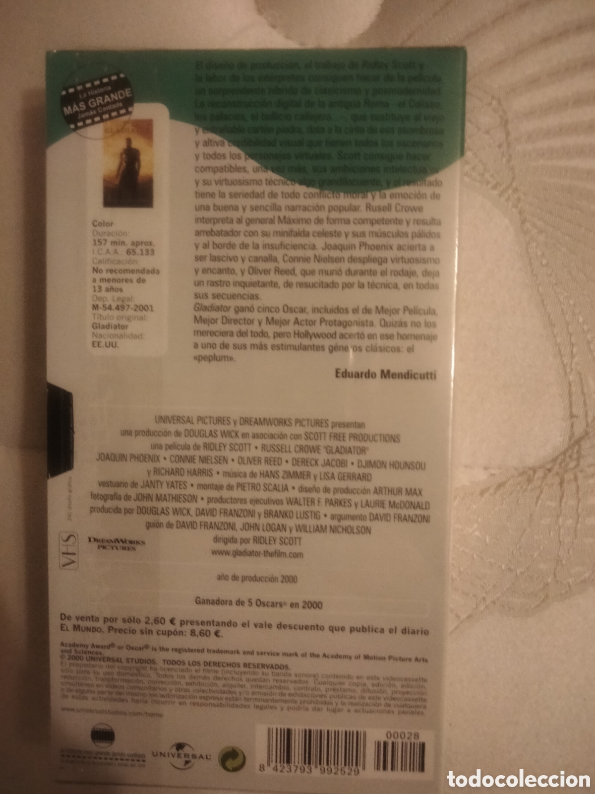 Cine: VHS Gladiator pel&iacute;cula VHS - Foto 2