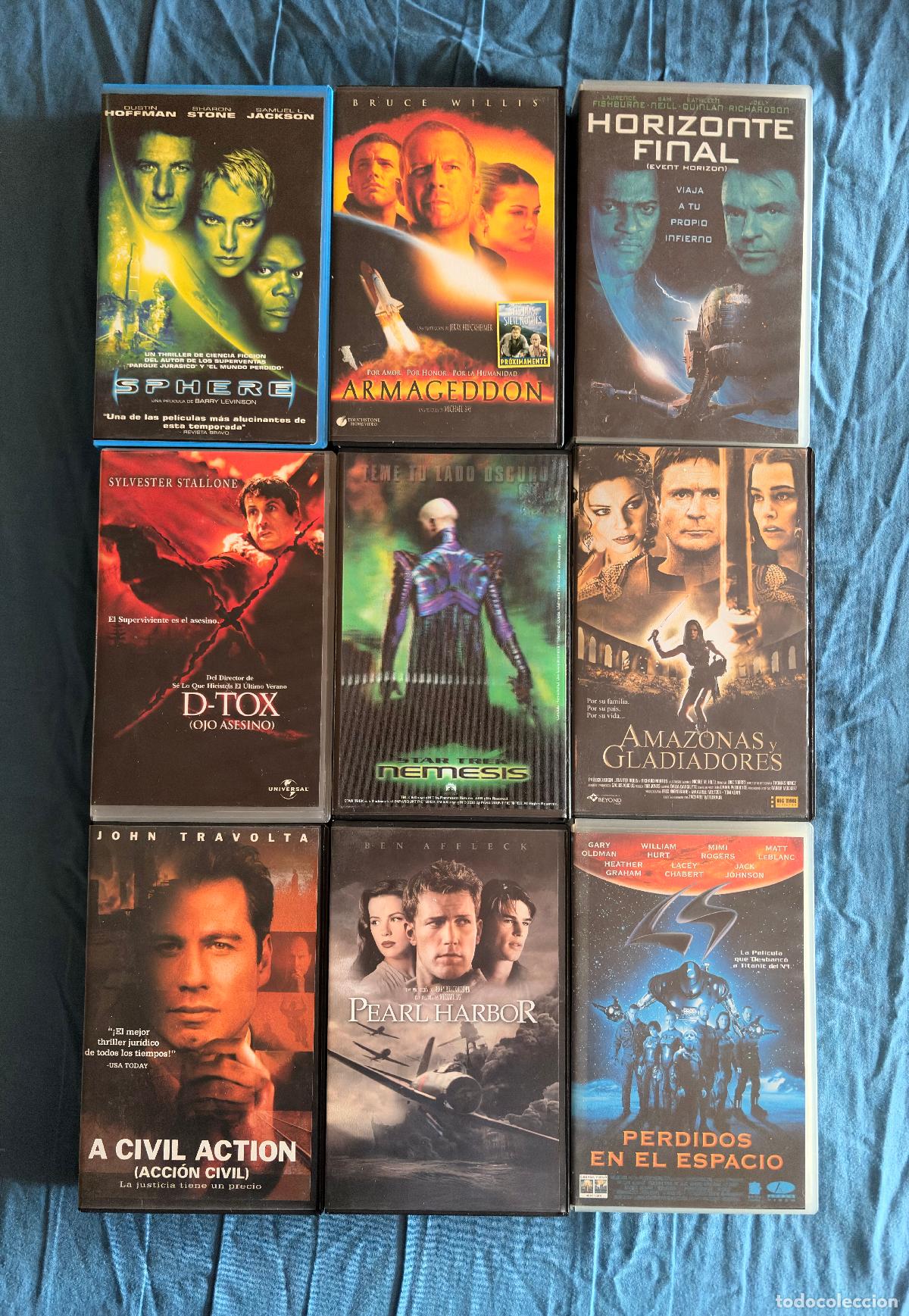 Cine: Pack 9 pel&iacute;culas VHS caja grande