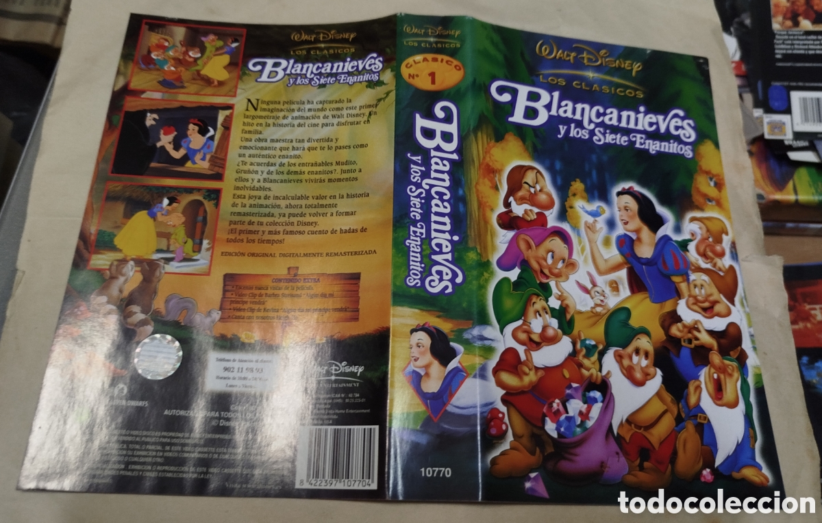 Cine: Blancanieves y los siete enanitos. SOLO CAR&Aacute;TULA. VHS
