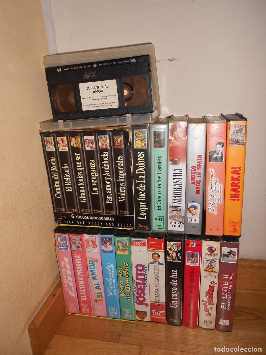 Cine: LOTE CINE ESPA&Ntilde;OL - CARMEN SEVILLA / LINA MORGAN / ANDRES PAJARES / JOSELITO / 22 VHS - 1&euro;y+
