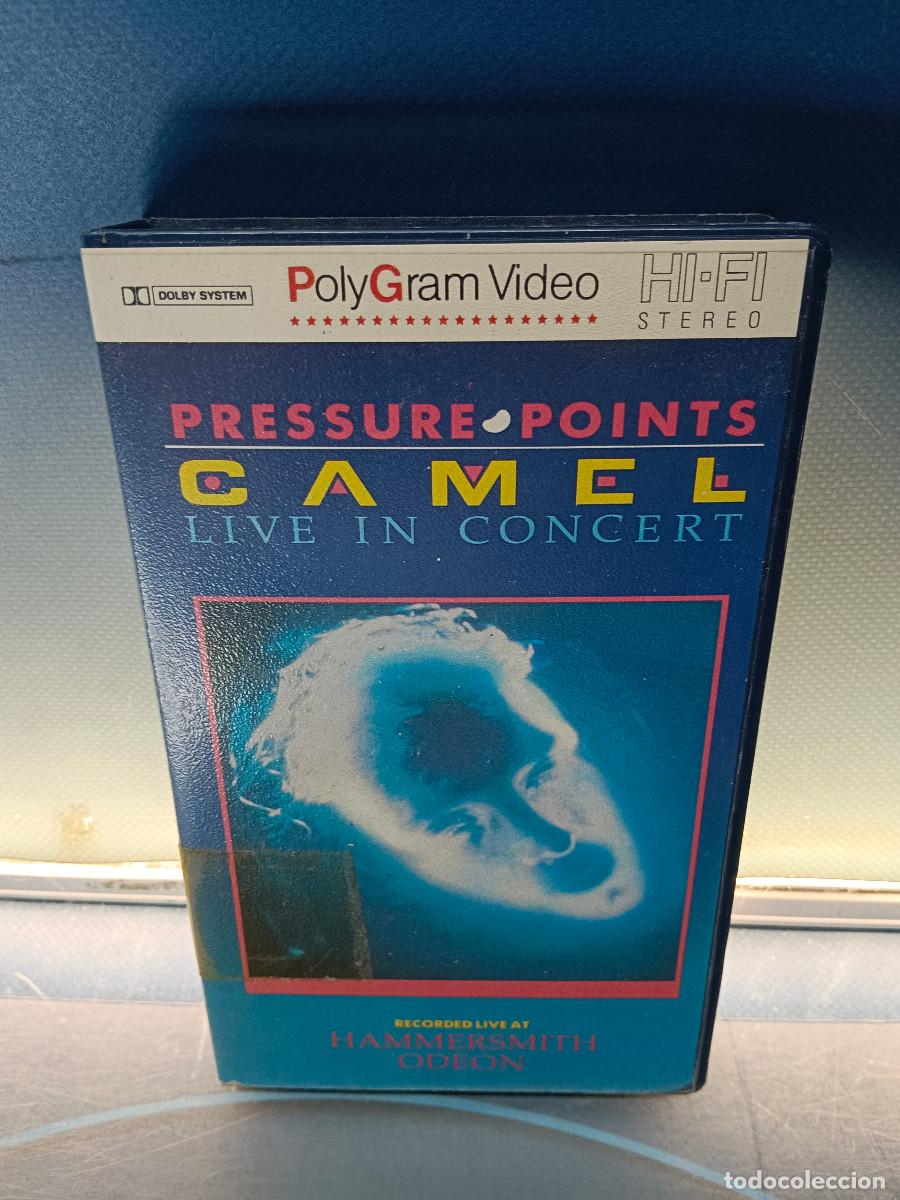 Cine: VHS musical: Camel, live in concert. Pressure Points. buen estado, a&ntilde;o 1984, 80 minutos