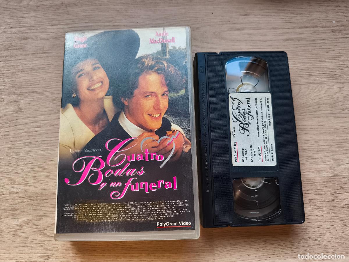 Cine: PELICULA VHS CUATRO BODAS Y UN FUNERAL HUGH GRANT A&Ntilde;O 1993