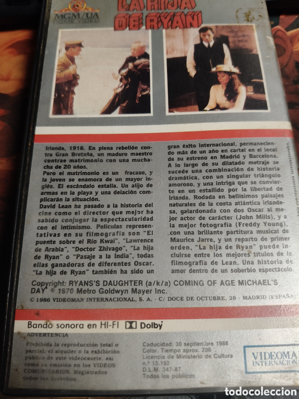 Cine: La hija de Ryan ---- VHS - Foto 2