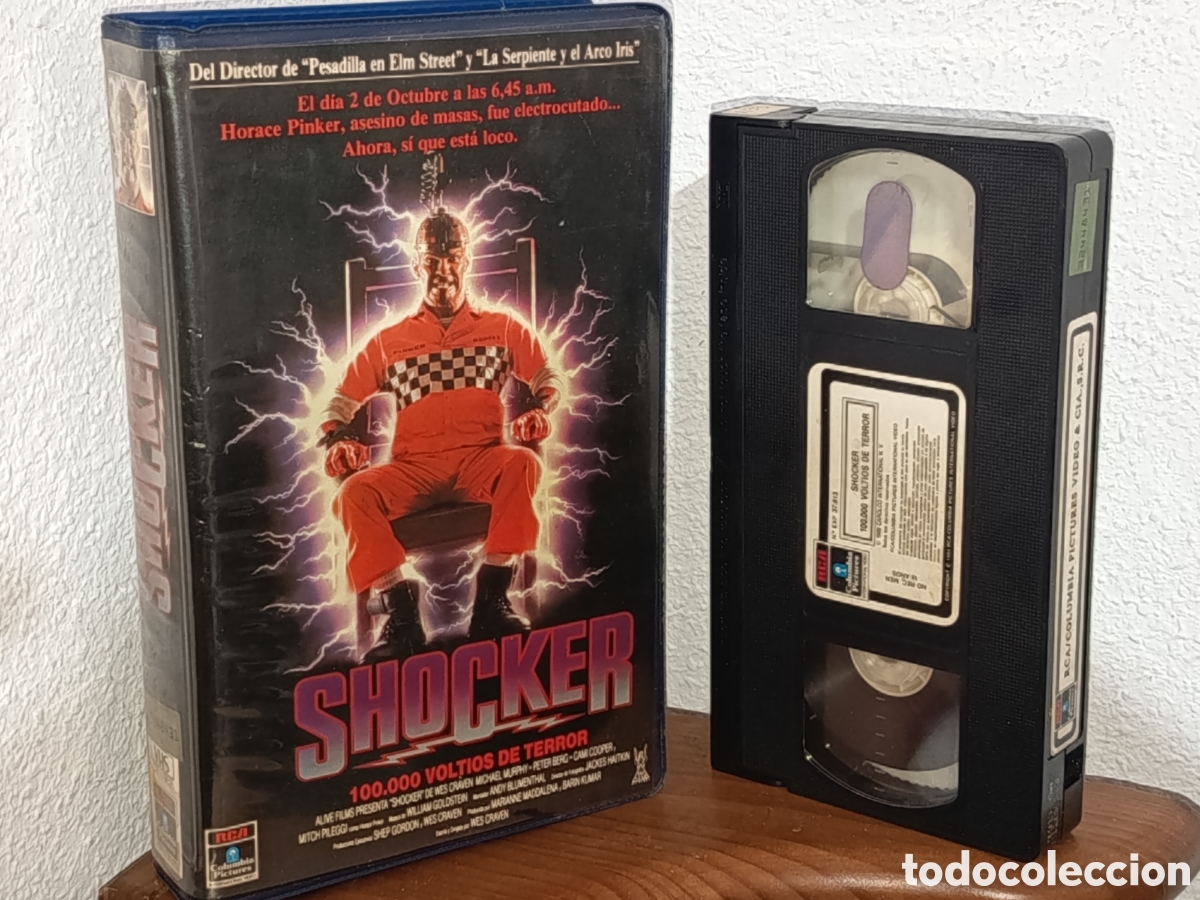 Cine: Shocker, 100.000 voltios de terror. Pel&iacute;cula VHS