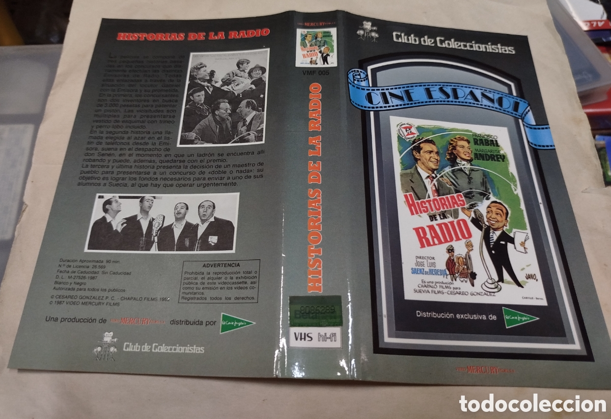 Cine: Historias de la radio. SOLO CAR&Aacute;TULA. VHS