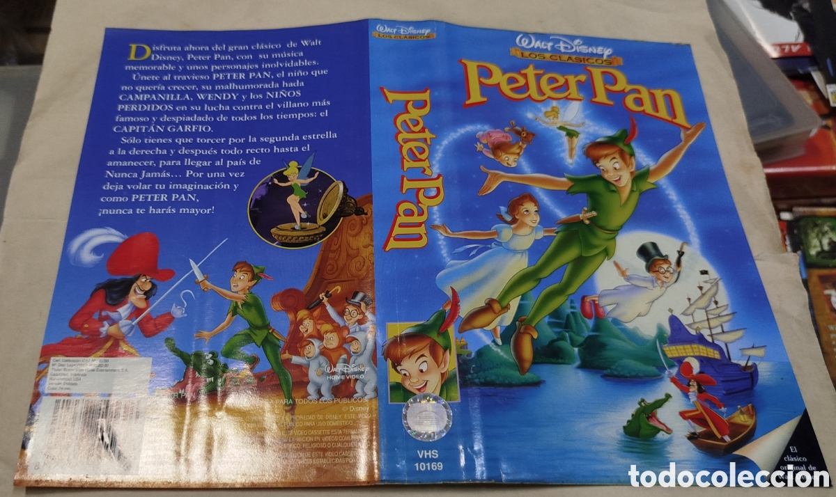 Cine: Peter pan. SOLO CAR&Aacute;TULA. VHS