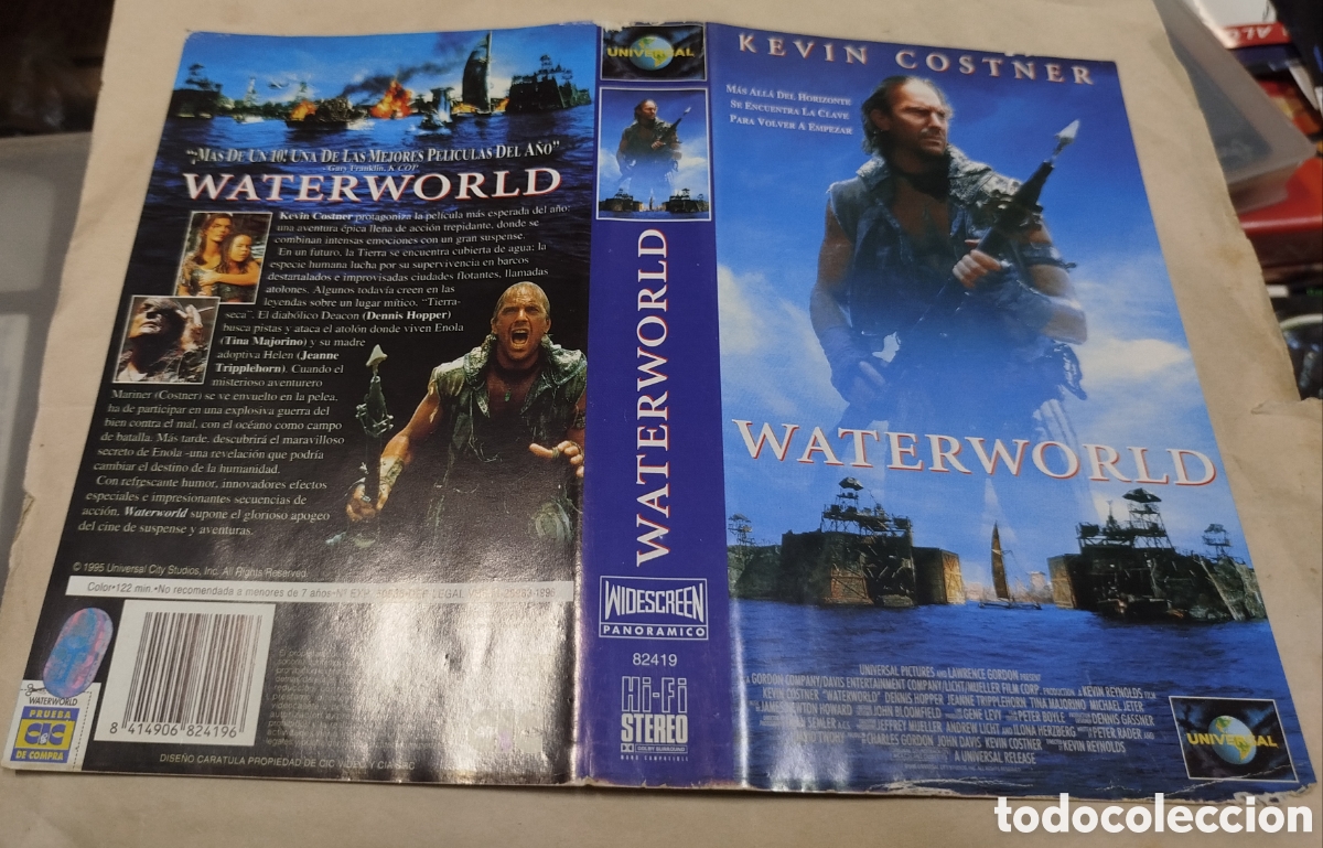 Cine: Waterworld. SOLO CAR&Aacute;TULA. VHS