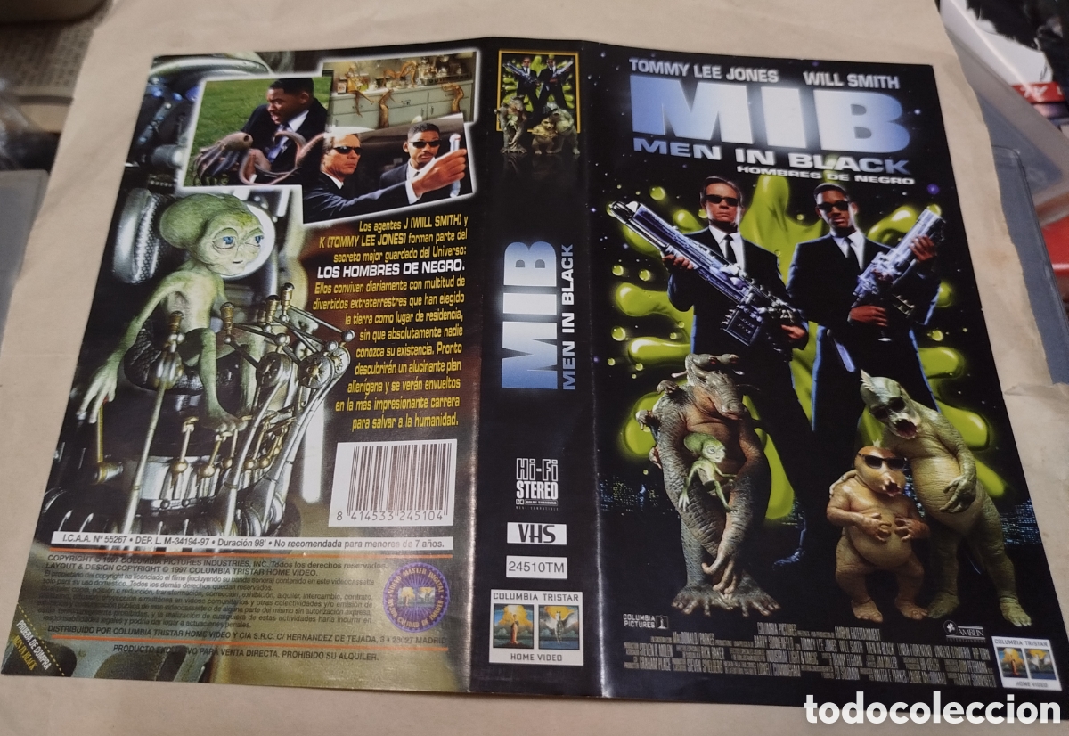 Cine: MIB. Men in black. SOLO CAR&Aacute;TULA. VHS