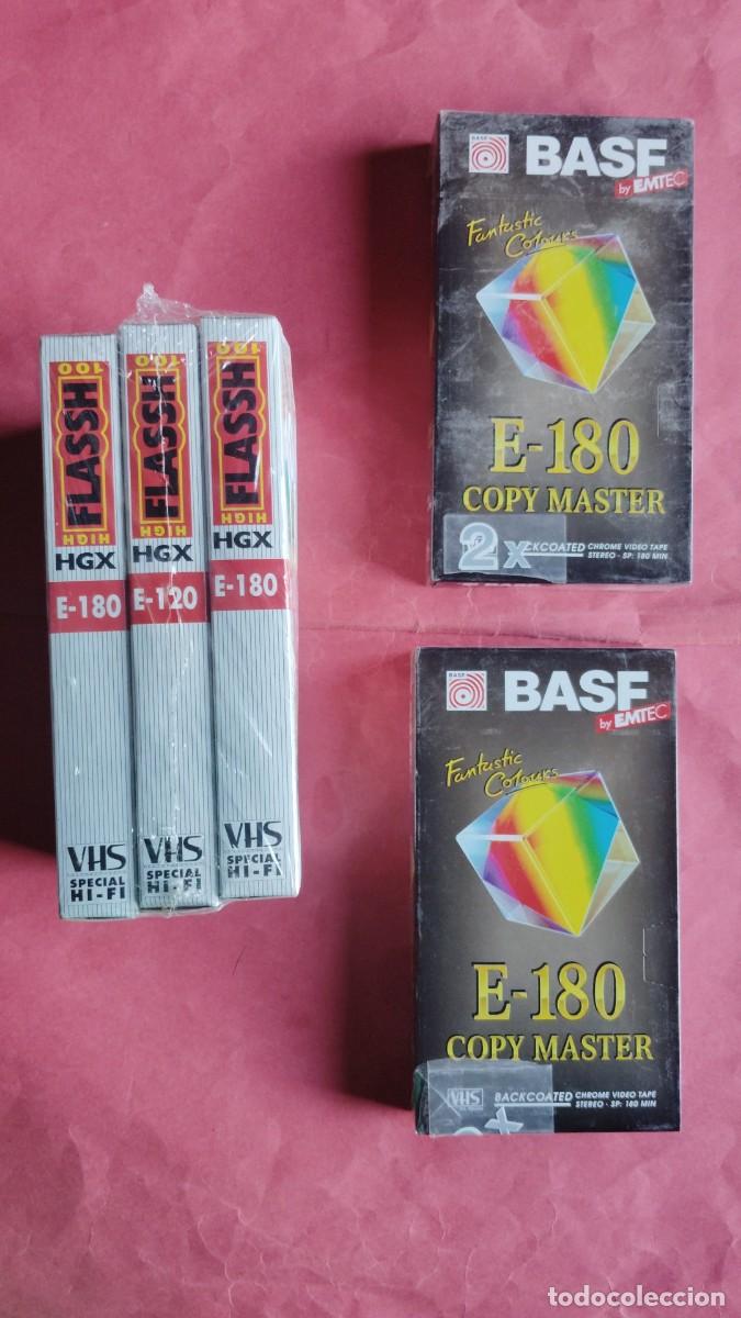 Cine: BASF.-FLASSH.-CINTAS VHS.-LOTE DE 5 CINTAS PRECINTADAS.