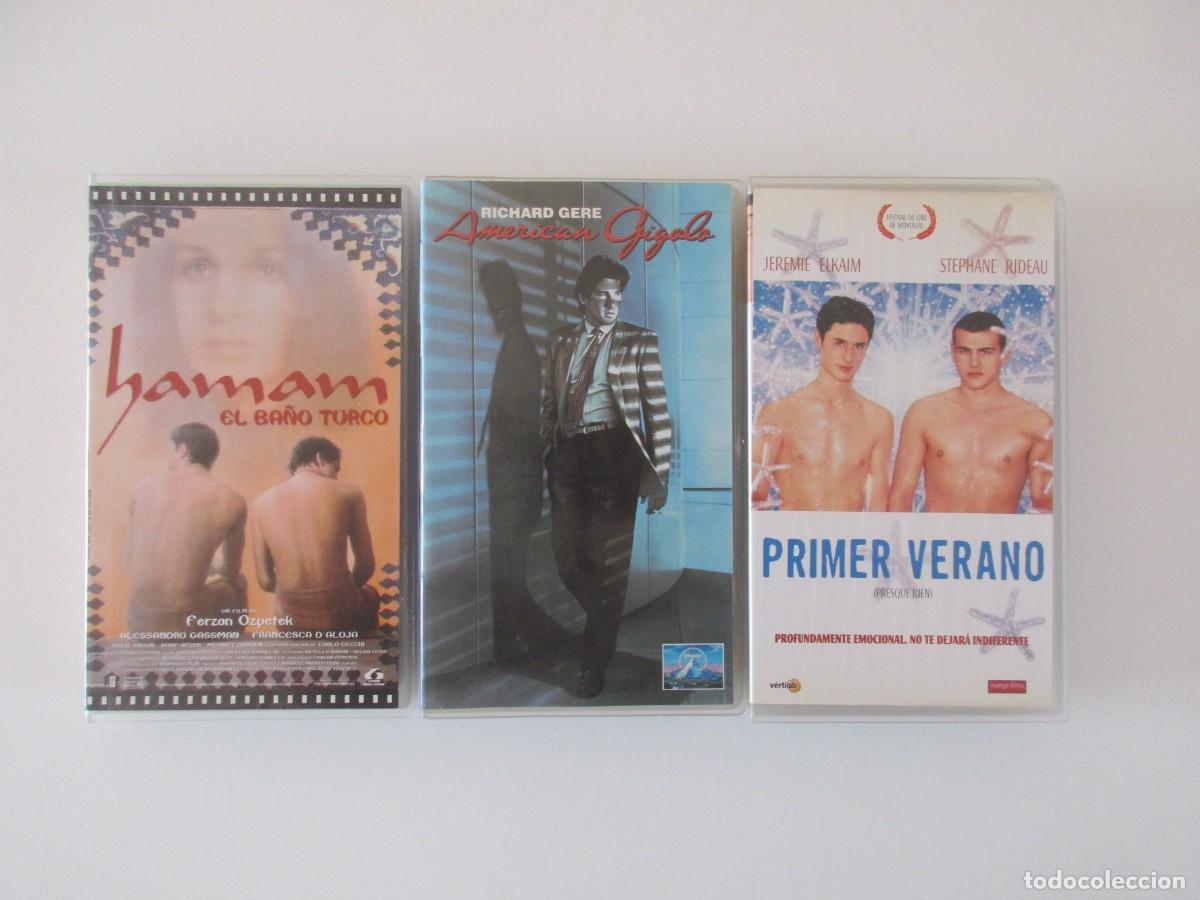 Cine: LOTE 3 PELICULAS CINE GAY - PRIMER VERANO - AMERICAN GIGOLO - HAMAM EL BA&Ntilde;O TURCO