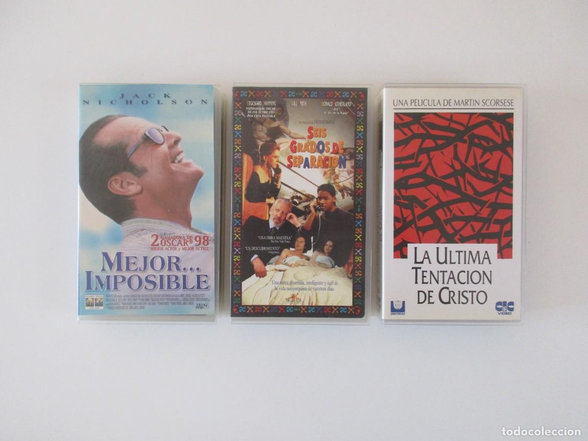 Cine: LOTE 3 VHS - MEJOR IMPOSIBLE - SEIS GRADOS DE SEPARACI&Oacute;N - LA ULTIMA TENTACION DE CRISTO