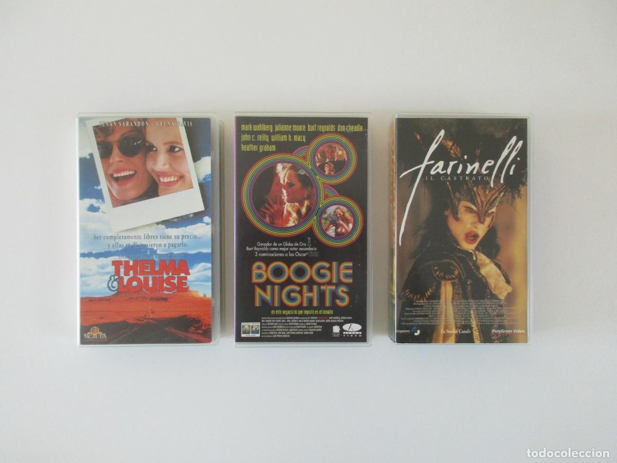 Cin&eacute;ma: LOTE 3 VHS - THELMA & LOUISE -BOOGIE NIGHTS - FARINELLI