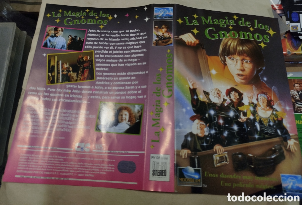Cine: La Magia de los Gnomos. SOLO CAR&Aacute;TULA. VHS