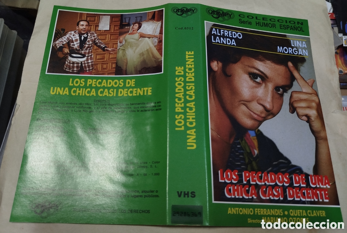 Cine: Los pecados de una chica casi decente. SOLO CAR&Aacute;TULA. VHS