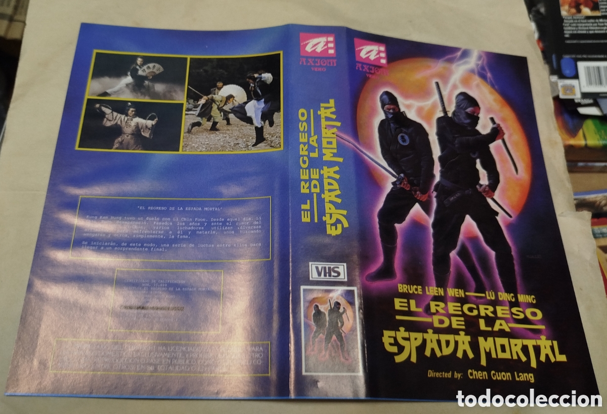 Kino: El regreso de la espada mortal. SOLO CAR&Aacute;TULA. VHS
