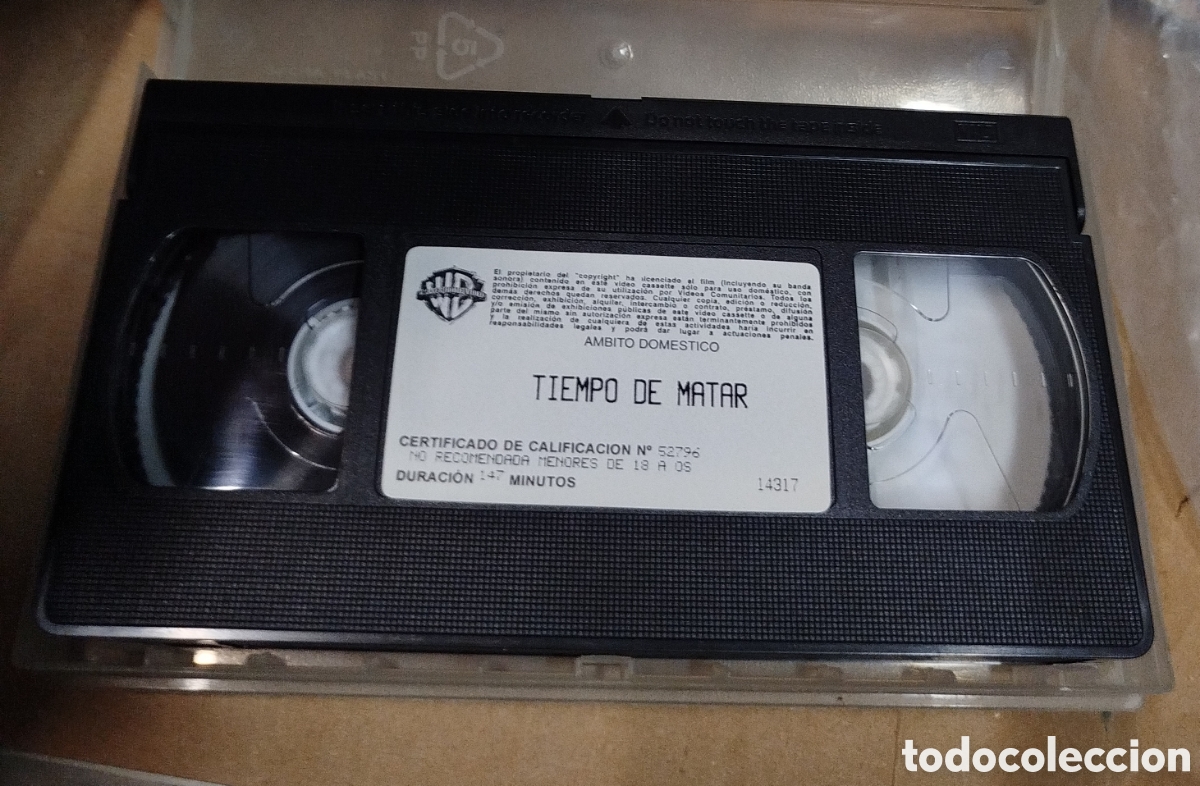 Cinema: Tiempo de matar. SOLO PELICULA. VHS