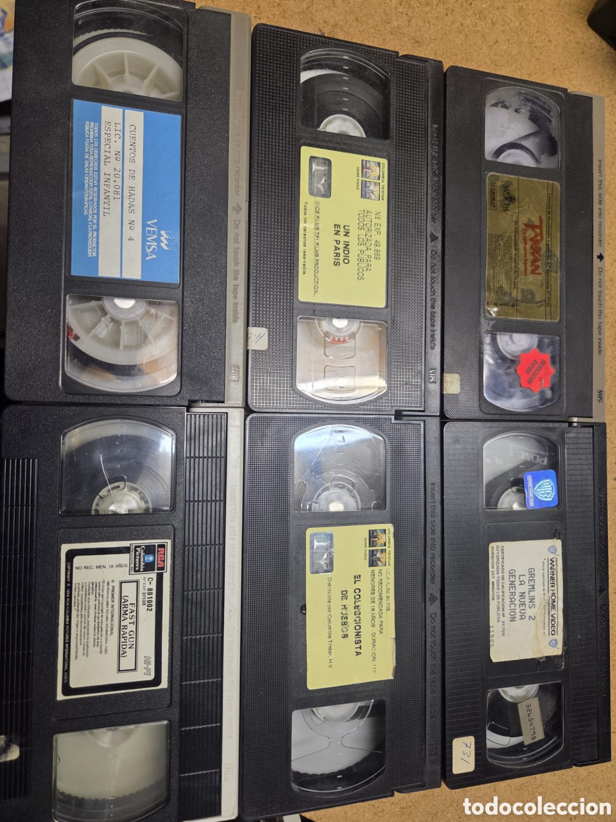 Cinema: Lote 2 de cintas VHS originales de videoclub &ndash; Cine cl&aacute;sico, pel&iacute;culas infantiles y acci&oacute;n Sin caja