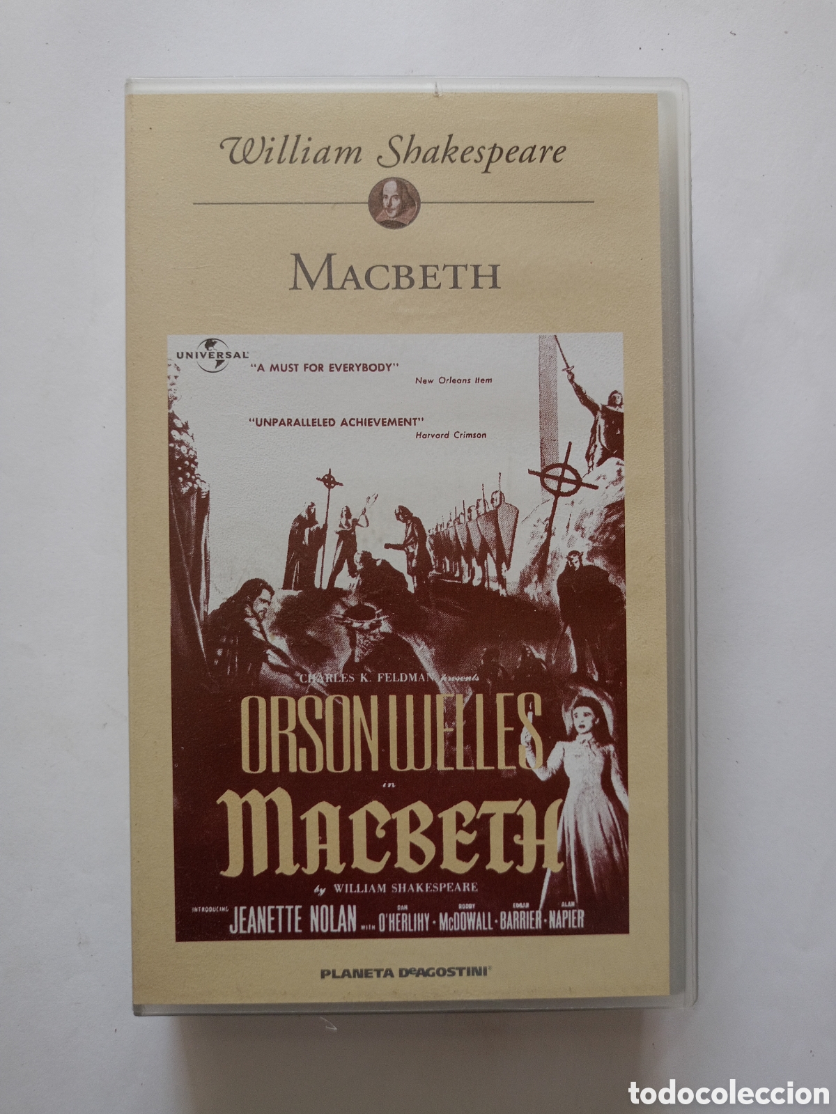 Kino: Pel&iacute;cula VHS: Macbeth de William Shakespeare, dirigida por Orson Welles, 1948, Muy Raro