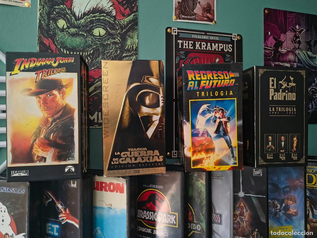 Kino: SUPER LOTE 4 TRILOG&Iacute;AS M&Iacute;TICAS VHS &ndash; REGRESO AL FUTURO + STAR WARS + INDIANA JONES + EL PADRINO &ndash; ES