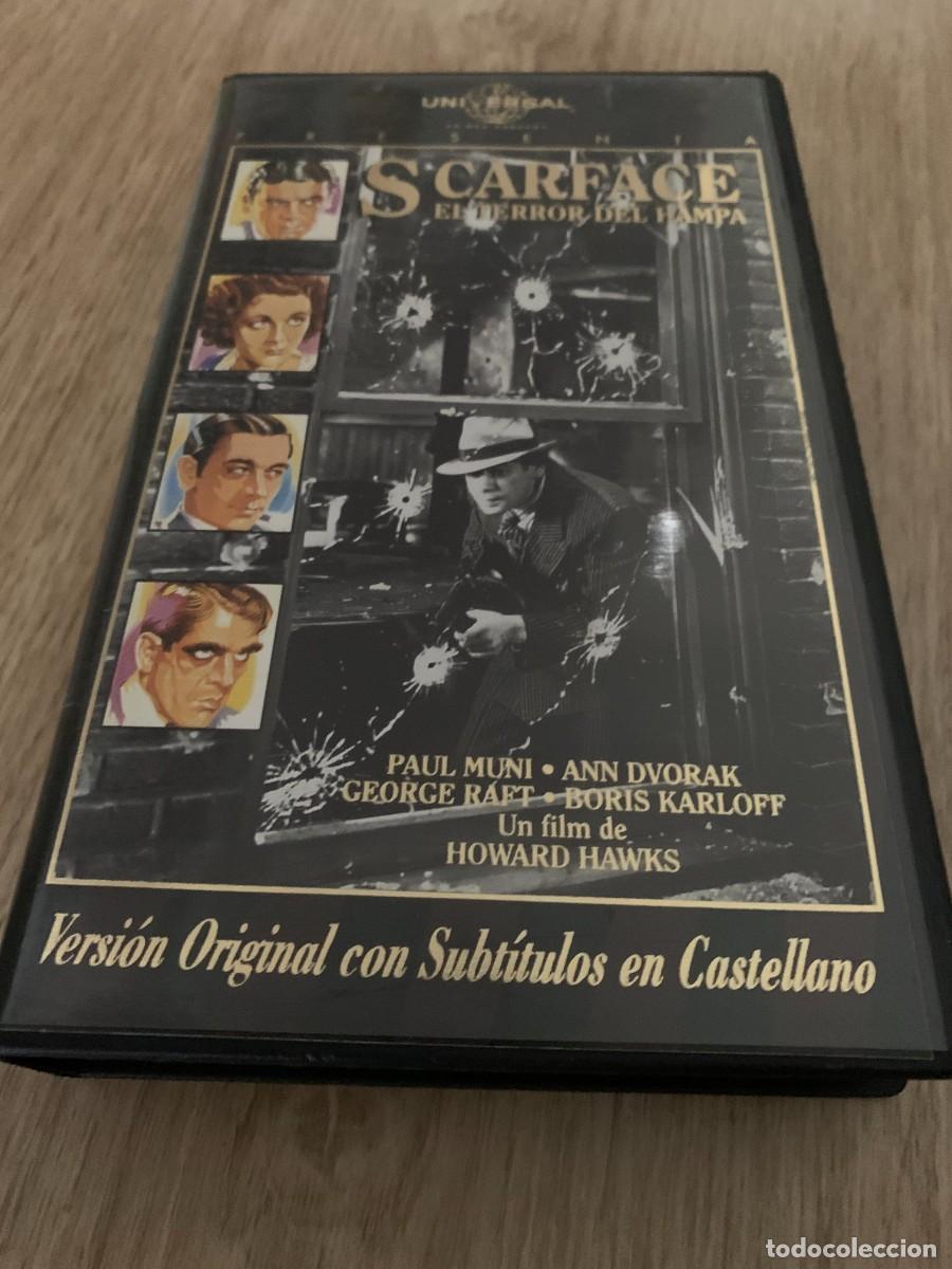 Cinema: VHS. SCARFACE. TERROR DEL HAMPA. VERSION ORIGINAL CON SUBT. CASTELLANO. BUENA CONSERV. MINIMO 10 EUR