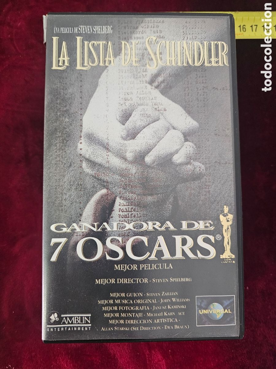 Cinema: Pel&iacute;cula VHS La Lista de Schindler (Edici&oacute;n Especial 2 Cintas VHS) - Steven Spielberg