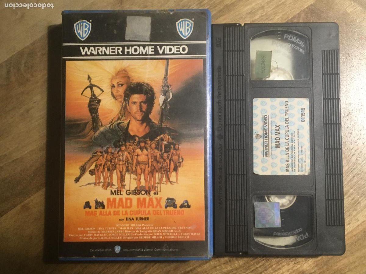 Cinema: mad max mas alla de la cupula del trueno VHS original antiguo 1985