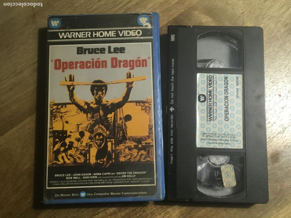 Cinema: operacion dragon bruce lee VHS original antiguo 1984