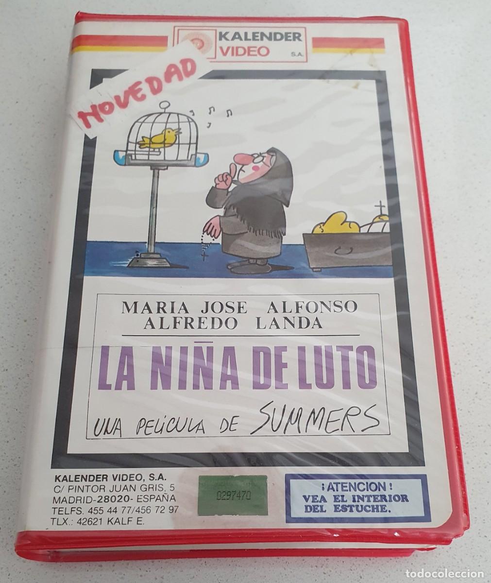 Cinema: Pel&iacute;cula Vhs La Ni&ntilde;a de Luto. Manuel Summers, Alfredo Landa. Kalender V&iacute;deo 1985 videoclub alquiler.