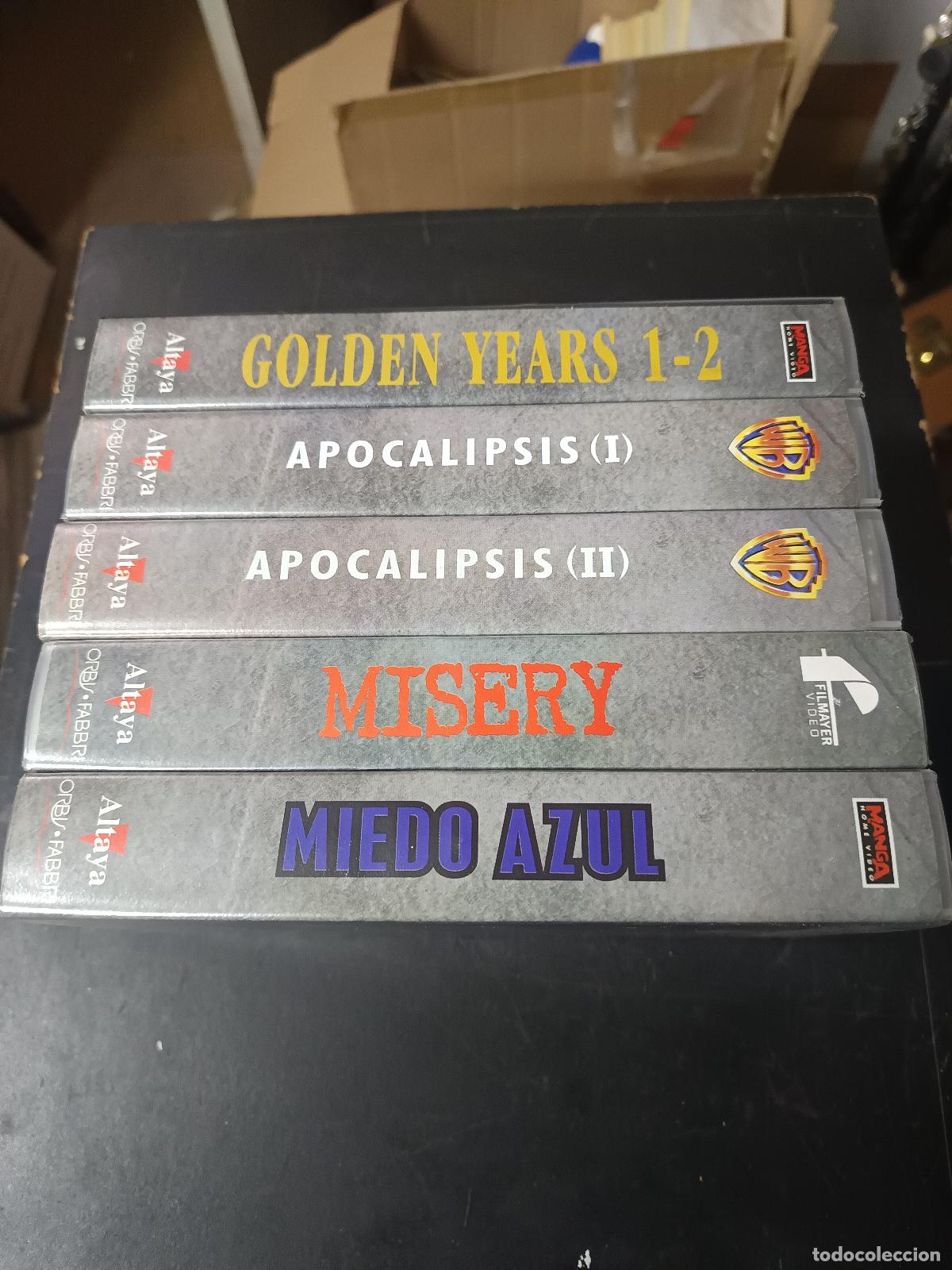 Cinema: LOTE 5 VHS STEPHEN KING (Colecci&oacute;n Altaya) GOLDEN YEARS 1-2M APOCALIPSIS 1-2, MISERY Y MIEDO AZUL