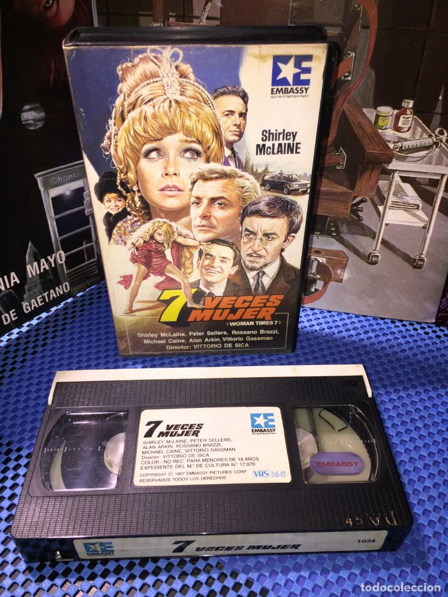 Cine: Vhs 7 Veces mujer - Shirley McLaine, Peter Sellers, Vittorio de Sica -C.Peq.