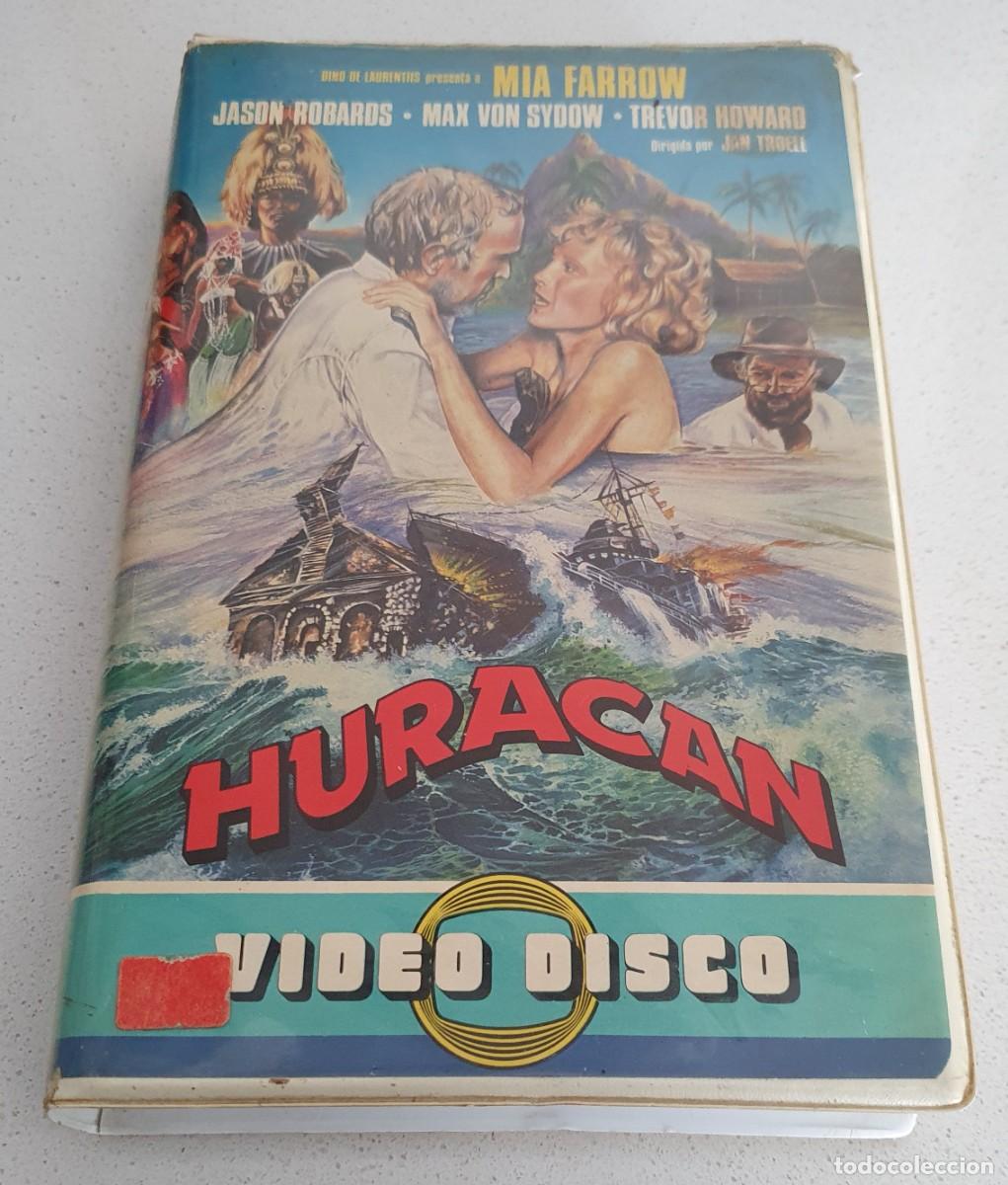 Cine: Pel&iacute;cula Vhs Hurac&aacute;n. Mia Farrow, Max Von Sydow, Jason Robards. Video Disco videoclub alquiler.
