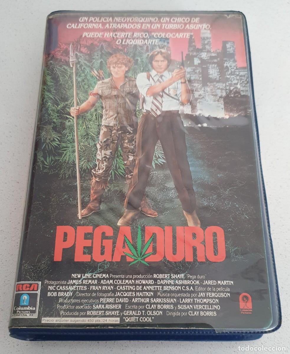 Cine: Pel&iacute;cula Vhs Pega Duro. Editada por Rca Columbia en 1988 videoclub alquiler.