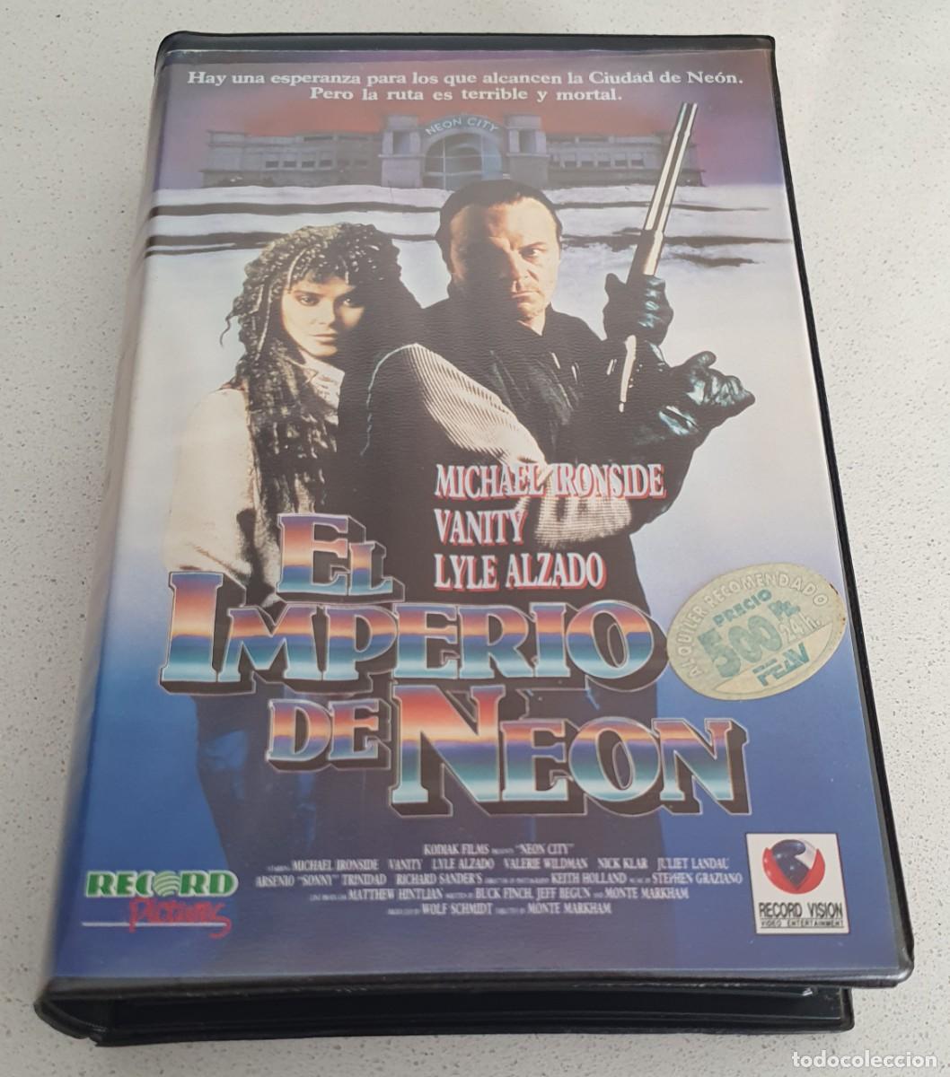 Cine: Pel&iacute;cula Vhs El Imperio de Ne&oacute;n. Michael Ironside, Vanity. Record Vision 1993 videoclub alquiler.