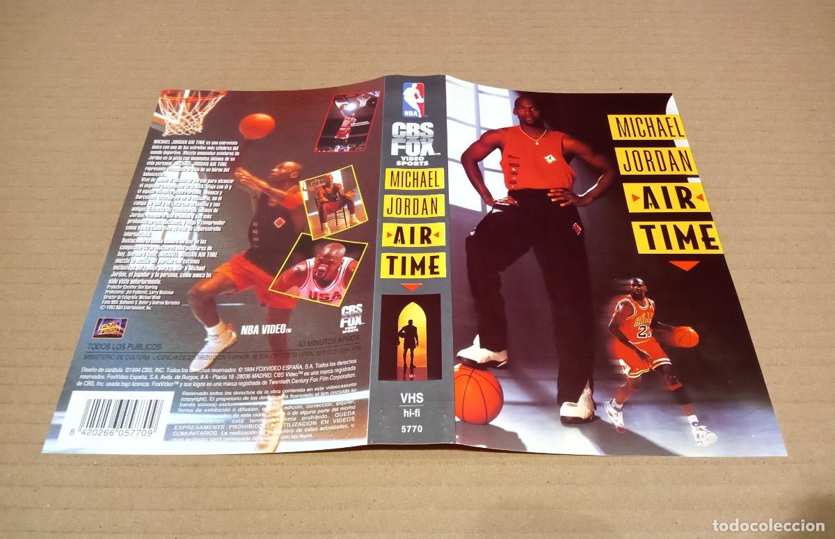 Cine: CARATULA PORTADA PELICULA DOCUMENTAL BALONCESTO MICHAEL JORDAN AIR TIME 1994 VHS NBA