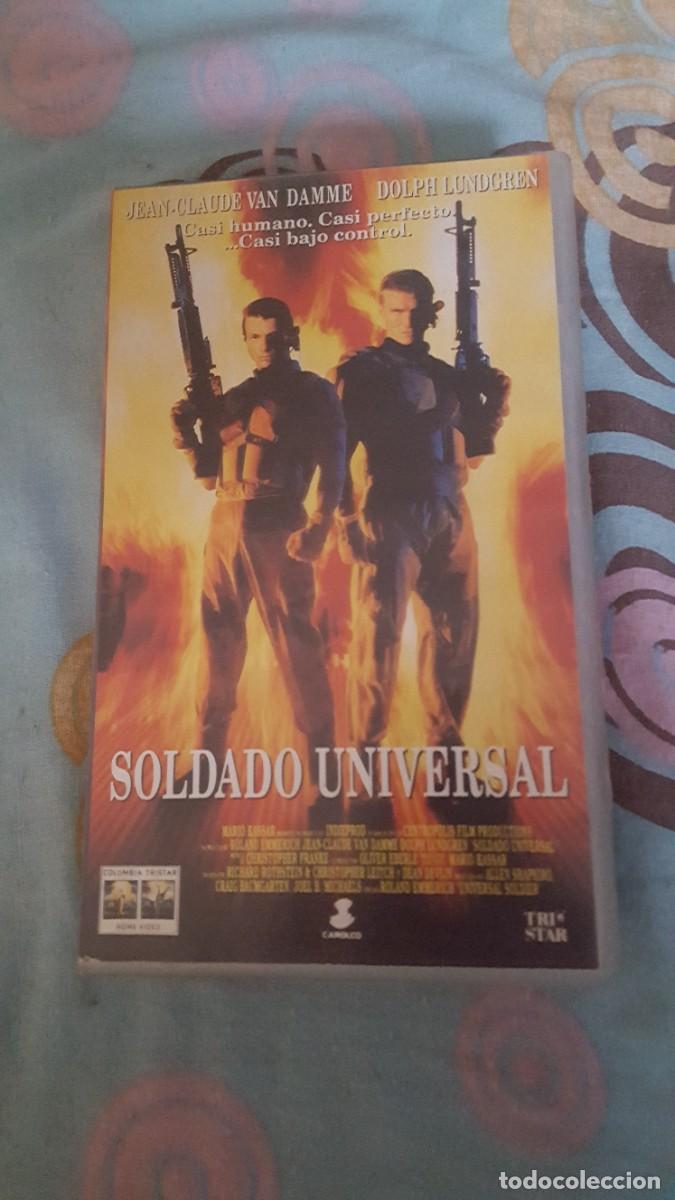 Cine: Cinta de v&iacute;deo VHS original, pel&iacute;cula Soldado Universal, con Jean Claude Van Damme y Dolph Lundgren
