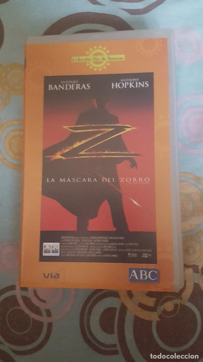 Cine: Cinta de v&iacute;deo VHS original, pel&iacute;cula La M&aacute;scara del zorro, con Antonio Banderas y Catherine Z Jones